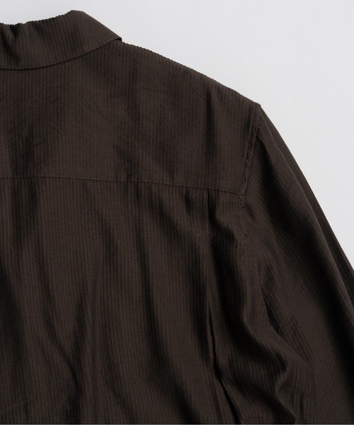 PRANK PROJECT（プランクプロジェクト）の「【2026Summer Pre-Order】シャドーストライプラウンジシャツ / Shadow Stripe Lounge Shirt（シャツ/ブラウス・レディース・ブラウン・FREE）」の6枚目の写真