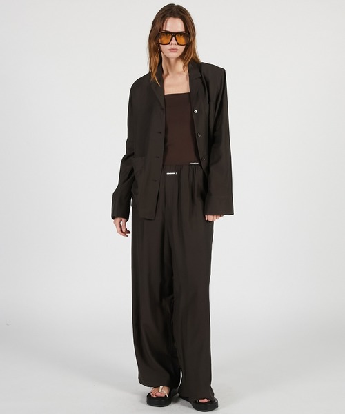 PRANK PROJECT（プランクプロジェクト）の「【2026Summer Pre-Order】シャドーストライプラウンジシャツ / Shadow Stripe Lounge Shirt（シャツ/ブラウス・レディース・ブラウン・FREE）」の11枚目の写真