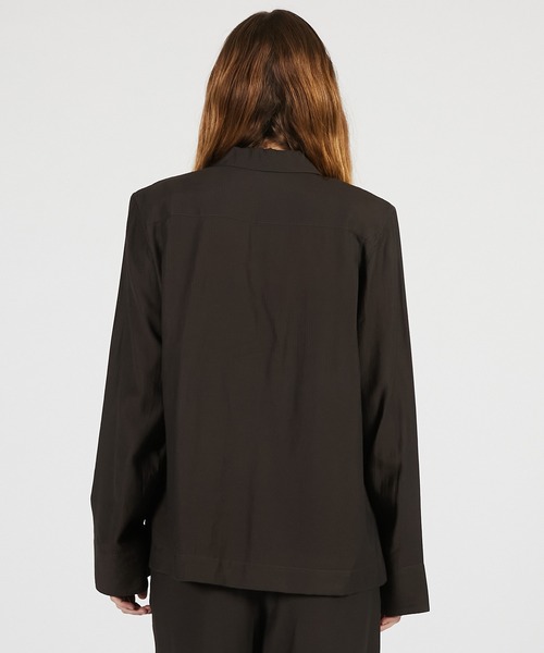 PRANK PROJECT（プランクプロジェクト）の「【2026Summer Pre-Order】シャドーストライプラウンジシャツ / Shadow Stripe Lounge Shirt（シャツ/ブラウス・レディース・ブラウン・FREE）」の17枚目の写真