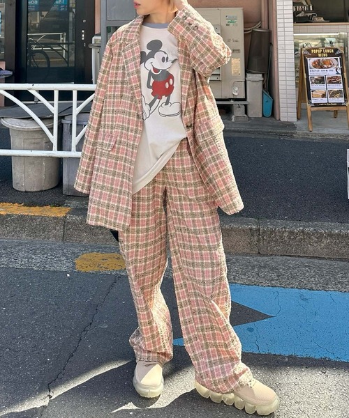Alley Tokyo(アリートーキョー)の「【セットアップで着られる】チェックイージーパンツ(その他パンツ・レディース・ブラック/ピンク・FREE)」の21枚目の写真