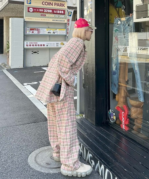 Alley Tokyo(アリートーキョー)の「【セットアップで着られる】チェックイージーパンツ(その他パンツ・レディース・ブラック/ピンク・FREE)」の16枚目の写真