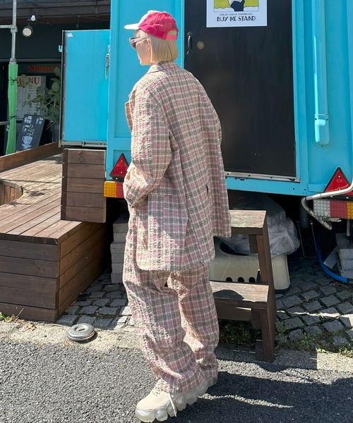 Alley Tokyo(アリートーキョー)の「【セットアップで着られる】チェックイージーパンツ(その他パンツ・レディース・ブラック/ピンク・FREE)」の10枚目の写真