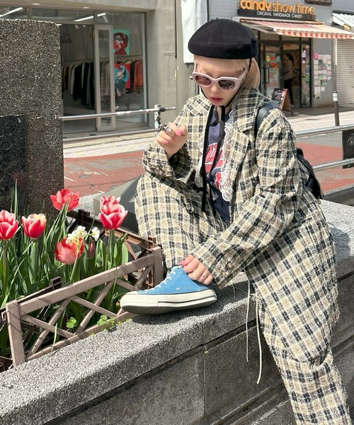 Alley Tokyo(アリートーキョー)の「【セットアップで着られる】チェックイージーパンツ(その他パンツ・レディース・ブラック/ピンク・FREE)」の7枚目の写真