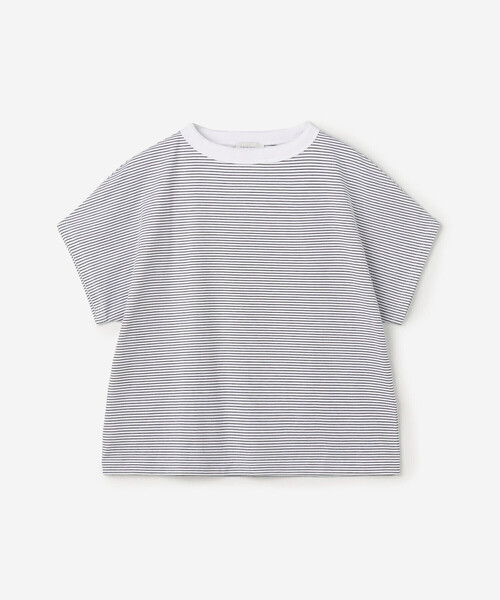 handvaerk（ハンドバーク）の「handvaerk | 60/2 キャップスリーブTシャツ STRIPE WOMEN（Tシャツ/カットソー・レディース・ホワイト系その他/ブラック系その他・S）」の5枚目の写真