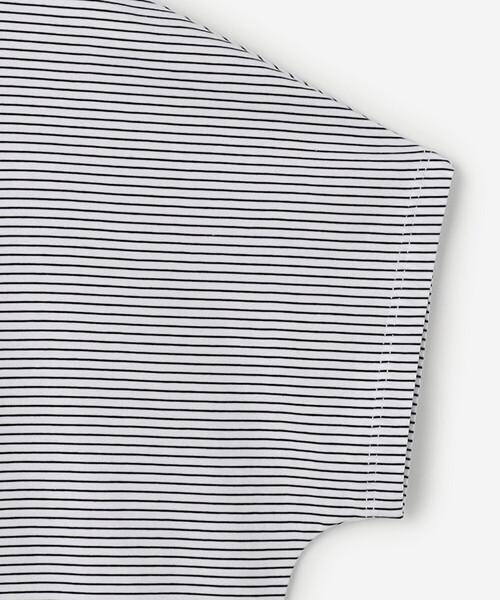 handvaerk（ハンドバーク）の「handvaerk | 60/2 キャップスリーブTシャツ STRIPE WOMEN（Tシャツ/カットソー・レディース・ホワイト系その他/ブラック系その他・S）」の8枚目の写真
