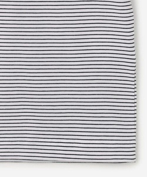 handvaerk（ハンドバーク）の「handvaerk | 60/2 キャップスリーブTシャツ STRIPE WOMEN（Tシャツ/カットソー・レディース・ホワイト系その他/ブラック系その他・S）」の9枚目の写真