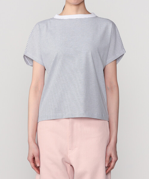 handvaerk（ハンドバーク）の「handvaerk | 60/2 キャップスリーブTシャツ STRIPE WOMEN（Tシャツ/カットソー・レディース・ホワイト系その他/ブラック系その他・S）」の10枚目の写真