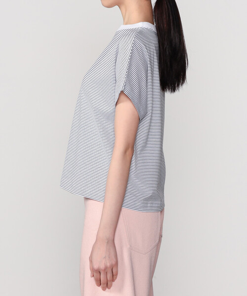 handvaerk（ハンドバーク）の「handvaerk | 60/2 キャップスリーブTシャツ STRIPE WOMEN（Tシャツ/カットソー・レディース・ホワイト系その他/ブラック系その他・S）」の11枚目の写真