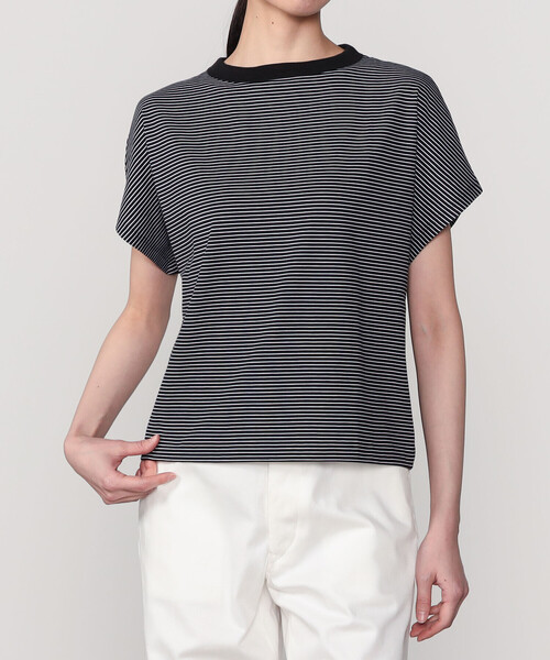 handvaerk（ハンドバーク）の「handvaerk | 60/2 キャップスリーブTシャツ STRIPE WOMEN（Tシャツ/カットソー・レディース・ホワイト系その他/ブラック系その他・S）」の15枚目の写真