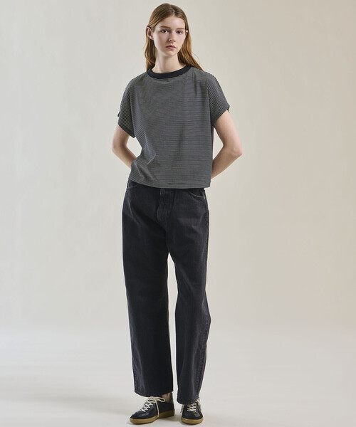 handvaerk（ハンドバーク）の「handvaerk | 60/2 キャップスリーブTシャツ STRIPE WOMEN（Tシャツ/カットソー・レディース・ホワイト系その他/ブラック系その他・S）」の17枚目の写真