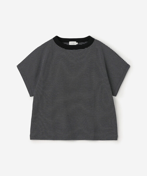handvaerk（ハンドバーク）の「handvaerk | 60/2 キャップスリーブTシャツ STRIPE WOMEN（Tシャツ/カットソー・レディース・ホワイト系その他/ブラック系その他・S）」の3枚目の写真
