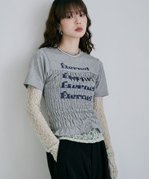 シャーリングコンパクトロゴTシャツ