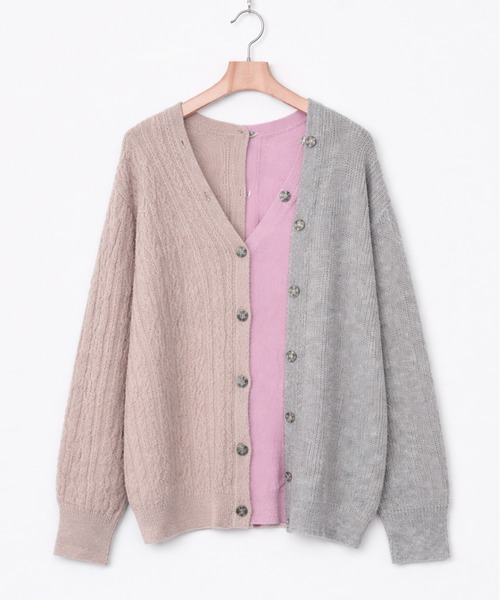 bedsidedrama(ベットサイドドラマ)の「Triple Fragment Cardigan(カーディガン/ボレロ・レディース・ブラック/グレー/ネイビー・2/1)」の2枚目の写真