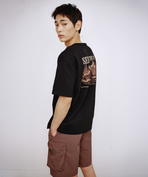 KALAPATTHAR（カラパタール）の「NYLON BELTED BACK OUT POCKET CARGO POCKET SHORTS - BROWN（その他パンツ・メンズ・その他・MEDIUM/LARGE）」の2枚目の写真
