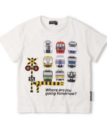 hungry heart（ハングリーハート）の「JR在来線電車プリント踏切仕掛け半袖Tシャツ（Tシャツ/カットソー）」