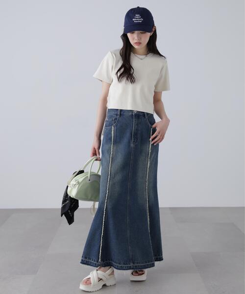 FREE'S MART（フリーズマート）の「◆ヴィンテージ加工サイドベルトＴ（Tシャツ/カットソー・レディース・ブラック/ブラウン/ホワイト・FREE）」の11枚目の写真