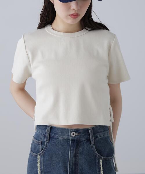 FREE'S MART（フリーズマート）の「◆ヴィンテージ加工サイドベルトＴ（Tシャツ/カットソー・レディース・ブラック/ブラウン/ホワイト・FREE）」の13枚目の写真