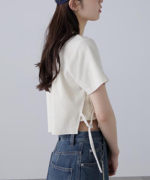 FREE'S MART（フリーズマート）の「◆ヴィンテージ加工サイドベルトＴ（Tシャツ/カットソー・レディース・ブラック/ブラウン/ホワイト・FREE）」の14枚目の写真