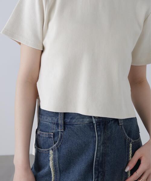 FREE'S MART（フリーズマート）の「◆ヴィンテージ加工サイドベルトＴ（Tシャツ/カットソー・レディース・ブラック/ブラウン/ホワイト・FREE）」の18枚目の写真