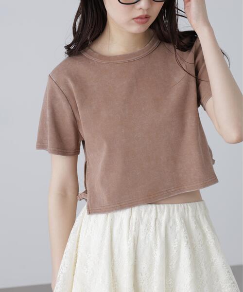 FREE'S MART(フリーズマート)の「◆ヴィンテージ加工サイドベルトT(Tシャツ/カットソー・レディース・ブラック/ブラウン/ホワイト・FREE)」の11枚目の写真