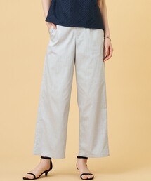 ソフトシャンブレー ストレートパンツ