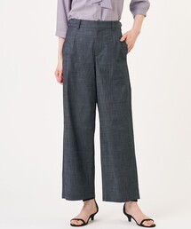 ソフトシャンブレー ストレートパンツ