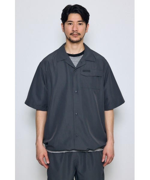 AZUL by moussy(アズールバイマウジー)の「SHELTECH Light 半袖シャツ(シャツ/ブラウス・メンズ・グレー/ブラック/グレー系その他・MEDIUM/SMALL/LARGE)」の7枚目の写真