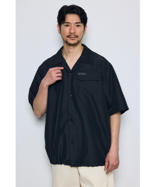 AZUL by moussy(アズールバイマウジー)の「SHELTECH Light 半袖シャツ(シャツ/ブラウス・メンズ・グレー/ブラック/グレー系その他・MEDIUM/SMALL/LARGE)」の8枚目の写真