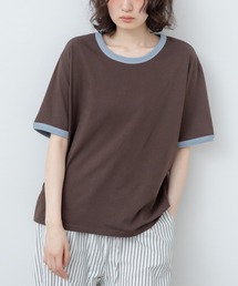 オーバーサイズラグランTシャツ / オーバーサイズラグランTシャツ / リンガー オーバーサイズ 無地 ブラウン アイボリー ネイビー 半袖 カットソー Tシャツ 韓国 夏服 春服 ストリート カジュアル ノームコア