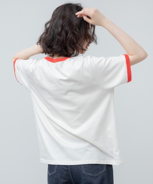 HEILIS(ヘイリス)の「オーバーサイズラグランTシャツ / オーバーサイズラグランTシャツ / リンガー オーバーサイズ 無地 ブラウン アイボリー ネイビー 半袖 カットソー Tシャツ 韓国 夏服 春服 ストリート カジュアル ノームコア(Tシャツ/カットソー・レディース・ブラウン/ネイビー/アイボリー・FREE)」の6枚目の写真