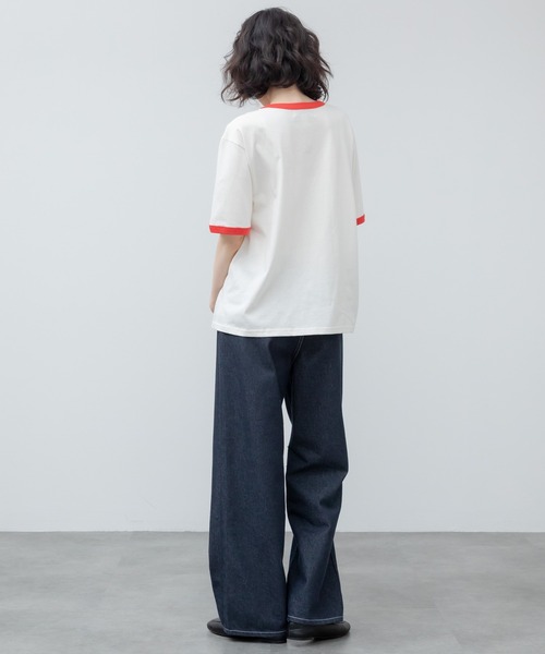 HEILIS(ヘイリス)の「オーバーサイズラグランTシャツ / オーバーサイズラグランTシャツ / リンガー オーバーサイズ 無地 ブラウン アイボリー ネイビー 半袖 カットソー Tシャツ 韓国 夏服 春服 ストリート カジュアル ノームコア(Tシャツ/カットソー・レディース・ブラウン/ネイビー/アイボリー・FREE)」の9枚目の写真