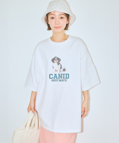 COLORME(カラーミー)の「【AKB48 伊藤百花 着用】ゆるシルエットわんこT【ユニセックス】(Tシャツ/カットソー・レディース・チャコール/ホワイト・FREE)」の8枚目の写真