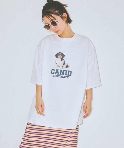 COLORME(カラーミー)の「【AKB48 伊藤百花 着用】ゆるシルエットわんこT【ユニセックス】(Tシャツ/カットソー・レディース・チャコール/ホワイト・FREE)」の10枚目の写真