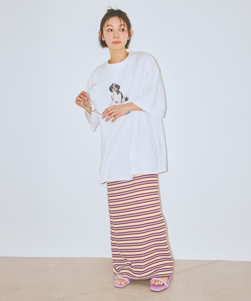 COLORME(カラーミー)の「【AKB48 伊藤百花 着用】ゆるシルエットわんこT【ユニセックス】(Tシャツ/カットソー・レディース・チャコール/ホワイト・FREE)」の19枚目の写真
