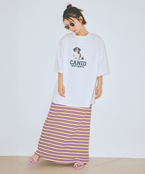 COLORME(カラーミー)の「【AKB48 伊藤百花 着用】ゆるシルエットわんこT【ユニセックス】(Tシャツ/カットソー・レディース・チャコール/ホワイト・FREE)」の20枚目の写真