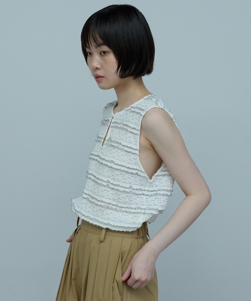 leimn(レイムン)の「レース2WAYタンク(タンクトップ・レディース・ホワイト・FREE)」の4枚目の写真