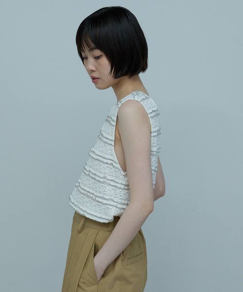 leimn(レイムン)の「レース2WAYタンク(タンクトップ・レディース・ホワイト・FREE)」の5枚目の写真