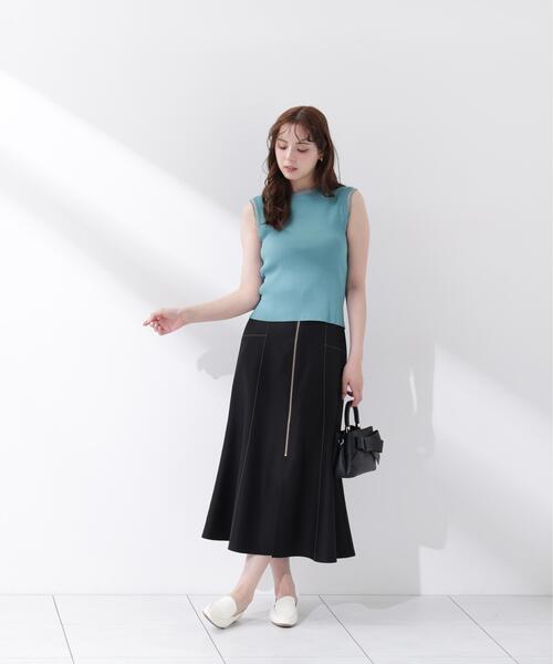 PROPORTION BODY DRESSING(プロポーションボディドレッシング)の「【中川紅葉さん着用】【小さめサイズあり】フロントジップマーメイドスカート / 1216220600(スカート・レディース・ブラウン/ネイビー/ブラック・SMALL/PSS/P/S/MEDIUM)」の4枚目の写真