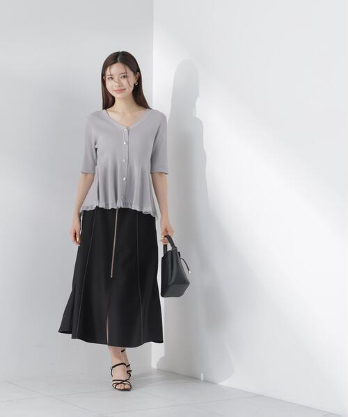 PROPORTION BODY DRESSING(プロポーションボディドレッシング)の「【中川紅葉さん着用】【小さめサイズあり】フロントジップマーメイドスカート / 1216220600(スカート・レディース・ブラウン/ネイビー/ブラック・SMALL/PSS/P/S/MEDIUM)」の7枚目の写真