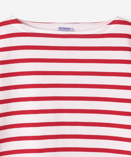 ORCIVAL（オーシバル）の「ORCIVAL | コットンレジェ ボートネック フレンチスリーブプルオーバー WOMEN（Tシャツ/カットソー・レディース・ブルー系その他2/レッド系その他/グレー系その他2・1）」の7枚目の写真