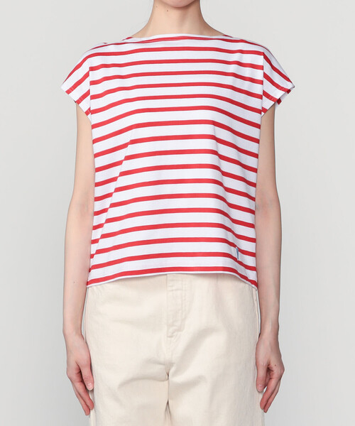ORCIVAL（オーシバル）の「ORCIVAL | コットンレジェ ボートネック フレンチスリーブプルオーバー WOMEN（Tシャツ/カットソー・レディース・ブルー系その他2/レッド系その他/グレー系その他2・1）」の11枚目の写真