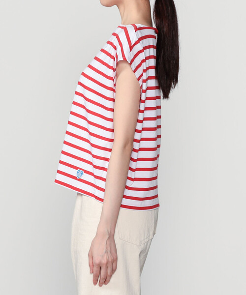 ORCIVAL（オーシバル）の「ORCIVAL | コットンレジェ ボートネック フレンチスリーブプルオーバー WOMEN（Tシャツ/カットソー・レディース・ブルー系その他2/レッド系その他/グレー系その他2・1）」の12枚目の写真