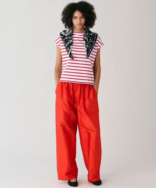 ORCIVAL（オーシバル）の「ORCIVAL | コットンレジェ ボートネック フレンチスリーブプルオーバー WOMEN（Tシャツ/カットソー・レディース・ブルー系その他2/レッド系その他/グレー系その他2・1）」の17枚目の写真