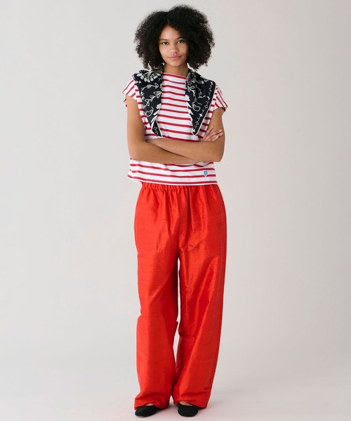 ORCIVAL（オーシバル）の「ORCIVAL | コットンレジェ ボートネック フレンチスリーブプルオーバー WOMEN（Tシャツ/カットソー・レディース・ブルー系その他2/レッド系その他/グレー系その他2・1）」の18枚目の写真
