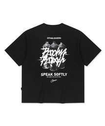 SPRAY CRUSH TAG TEE - BLACK