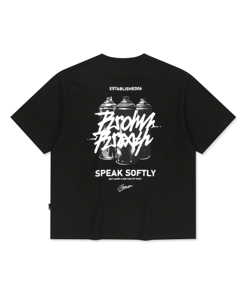 BROWNBREATH(ブラウンブレス)の「SPRAY CRUSH TAG TEE - BLACK(Tシャツ/カットソー・レディース・その他・SMALL/MEDIUM/LARGE/X-LARGE)」の1枚目の写真