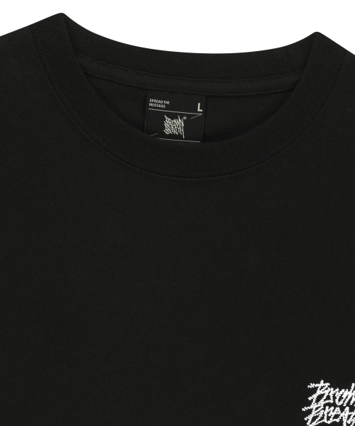 BROWNBREATH(ブラウンブレス)の「SPRAY CRUSH TAG TEE - BLACK(Tシャツ/カットソー・レディース・その他・SMALL/MEDIUM/LARGE/X-LARGE)」の3枚目の写真
