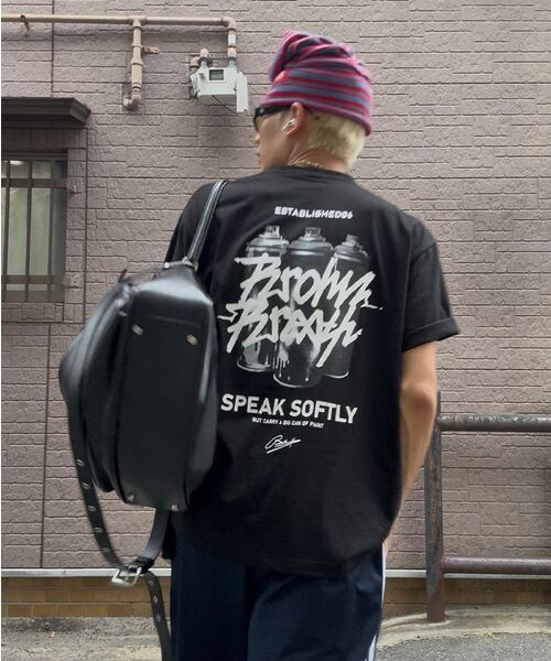 BROWNBREATH(ブラウンブレス)の「SPRAY CRUSH TAG TEE - BLACK(Tシャツ/カットソー・レディース・その他・SMALL/MEDIUM/LARGE/X-LARGE)」の8枚目の写真
