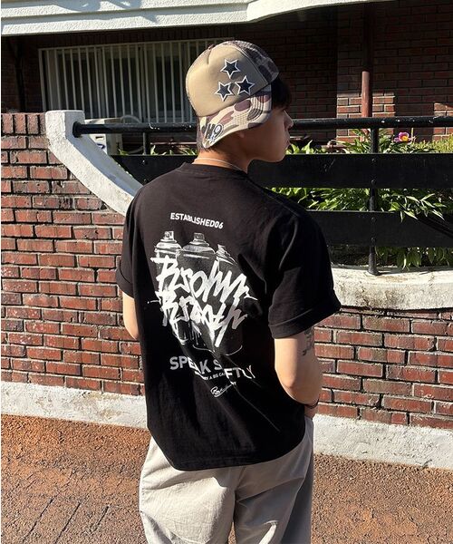 BROWNBREATH(ブラウンブレス)の「SPRAY CRUSH TAG TEE - BLACK(Tシャツ/カットソー・レディース・その他・SMALL/MEDIUM/LARGE/X-LARGE)」の9枚目の写真