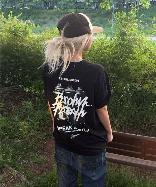 BROWNBREATH(ブラウンブレス)の「SPRAY CRUSH TAG TEE - BLACK(Tシャツ/カットソー・レディース・その他・SMALL/MEDIUM/LARGE/X-LARGE)」の10枚目の写真